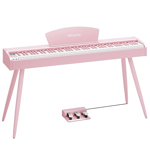 88 Key Fully Weighted Electric Piano Keyboard Hammer Action Full-size Digital Pianos for Beginners Adults Wooden Upright Piano with Sheet Music Stand Triple Pedal, Supports USB-MIDI Black