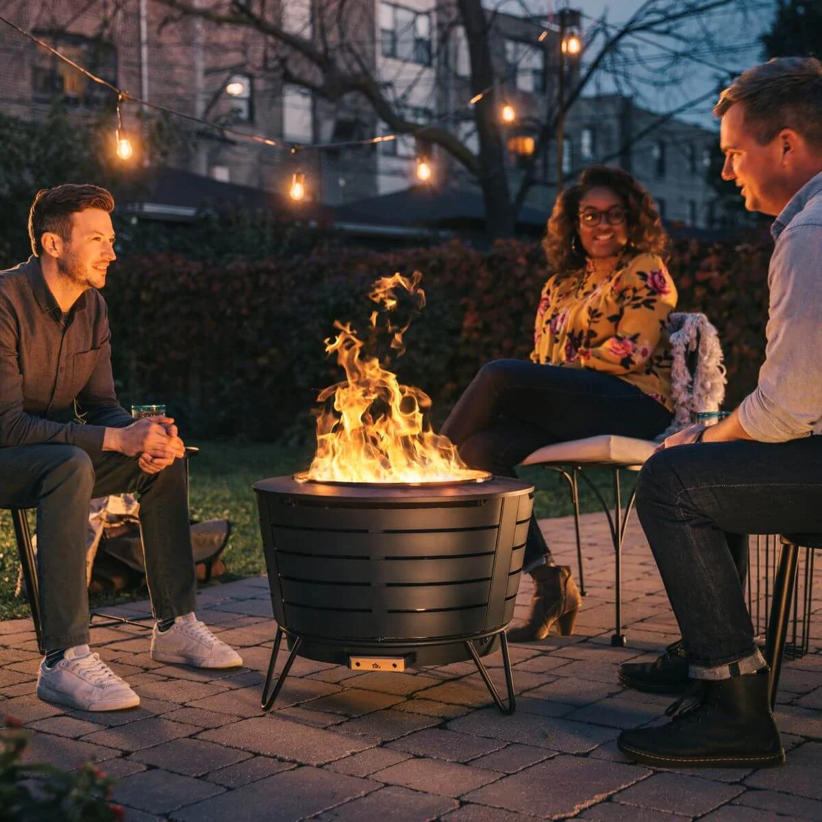 TIKI Brand Smokeless Patio Stainless Steel Fire Pit 25