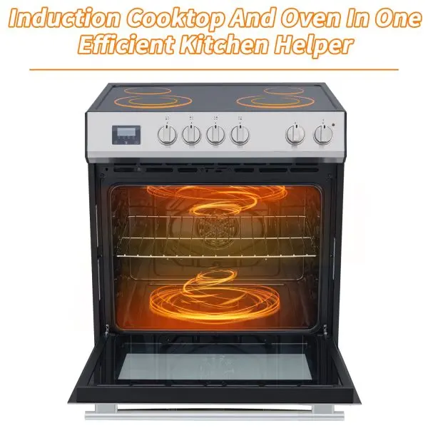 Stainless Steel Freestanding Electric Range Oven with 5-Burner Cooktop & 5.0 cu. ft. Capacity