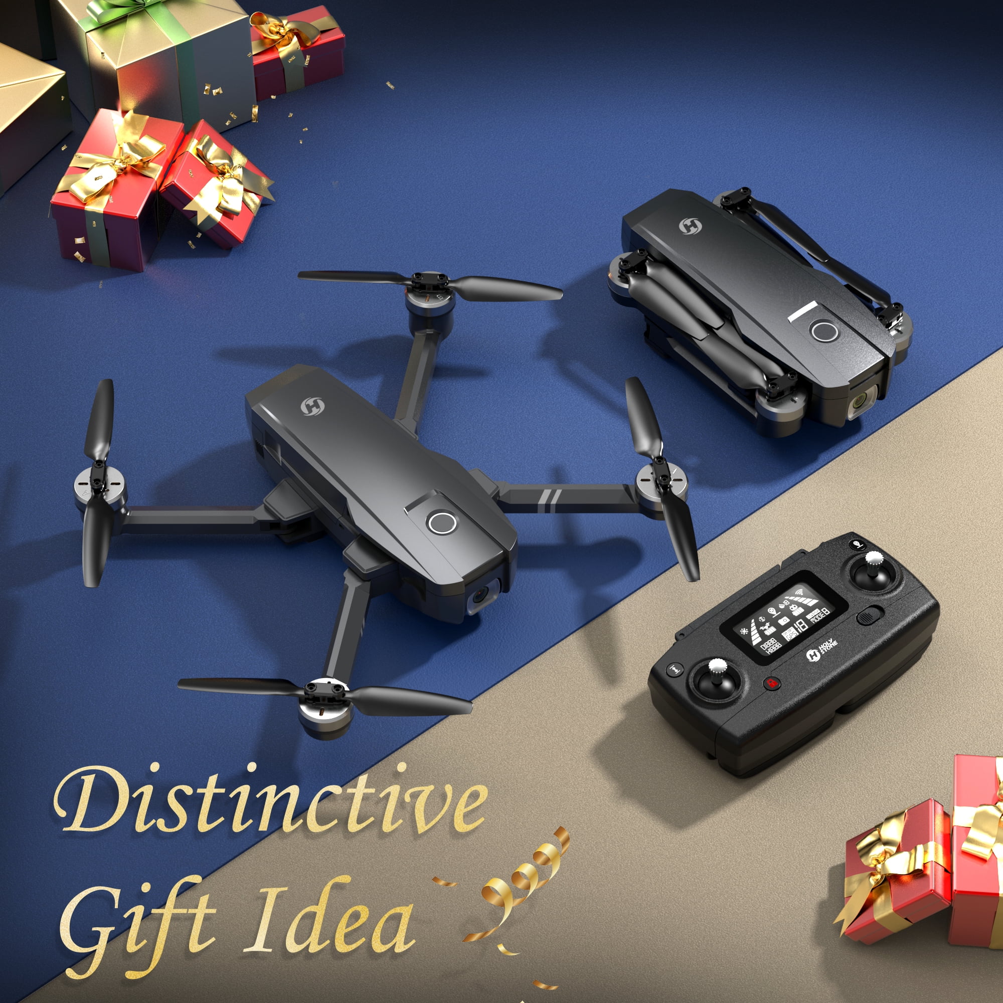 Holy Stone HS720 Foldable GPS Drone with 4K UHD Camera for Adults, Quadcopter with Brushless Motor, Auto Return Home, Follow Me, 2 Batteries 52 Minutes Flight Time, Long Control Range, Carrying Bag