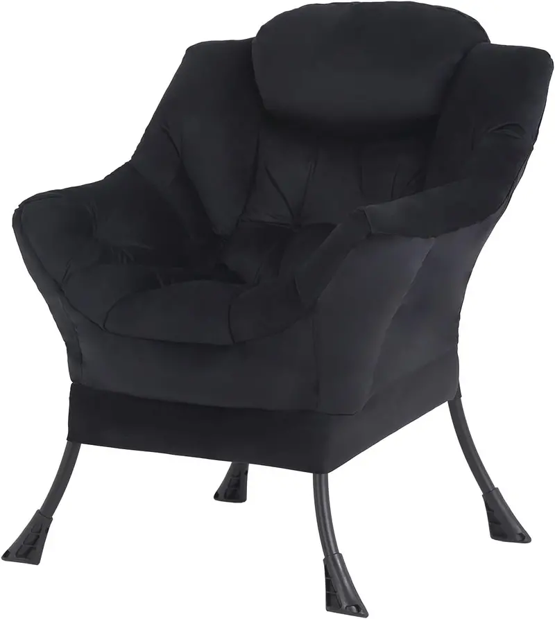 Tiita Modern Lazy Lounge Chair with Matching Ottoman – Large Leisure Armchair Set
