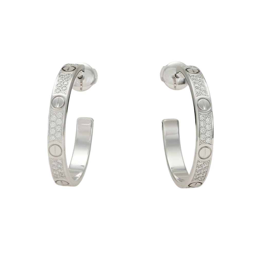 Cartier Love Earrings 18K White Gold N8515193