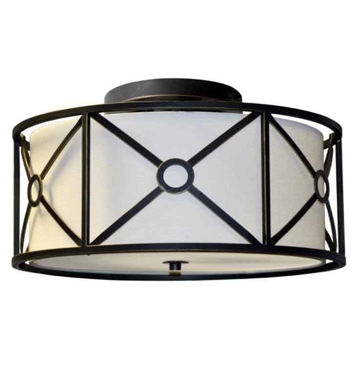 Dainolite Cruz 17 inch 3 Light Flush Mount - CRU-173SF-PC