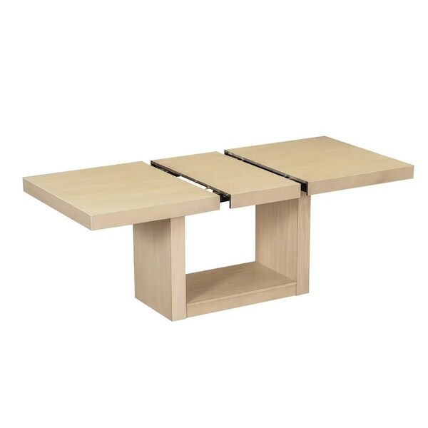 Extendable Dining Table Set with Removable Leaf,4 Upholstered Chair