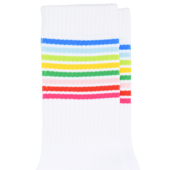 VanVaan 1 Paar Herren Tennissocken mit bunten Ringeln