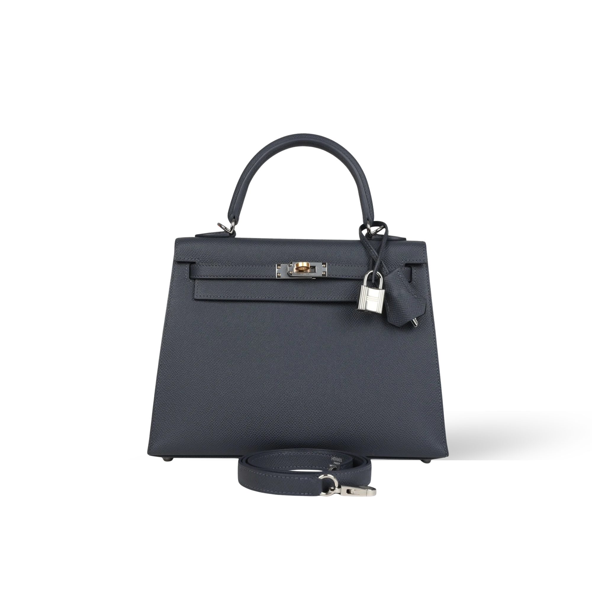 Hermes Kelly 25 Bag In Dark Navy Epsom Leather For Women 25cm/10in