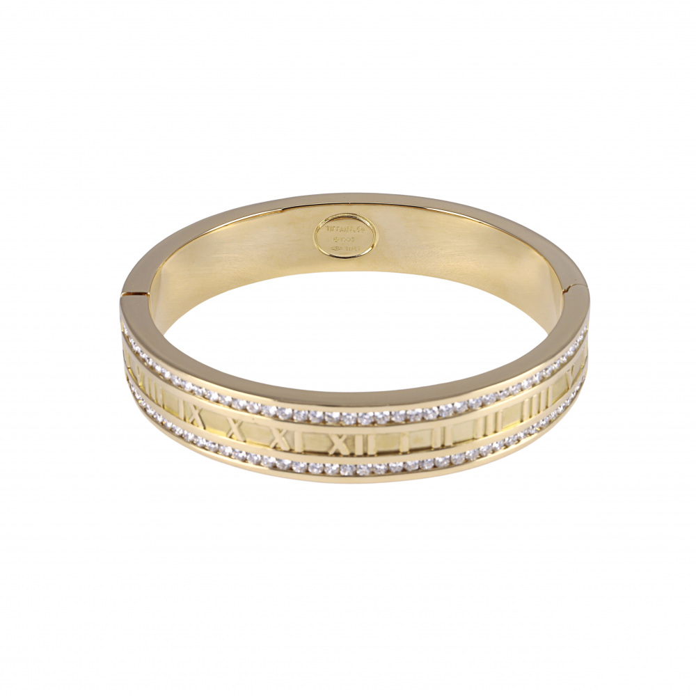 Tiffany & Co. Atlas Bracelet 18K Yellow Gold Diamond