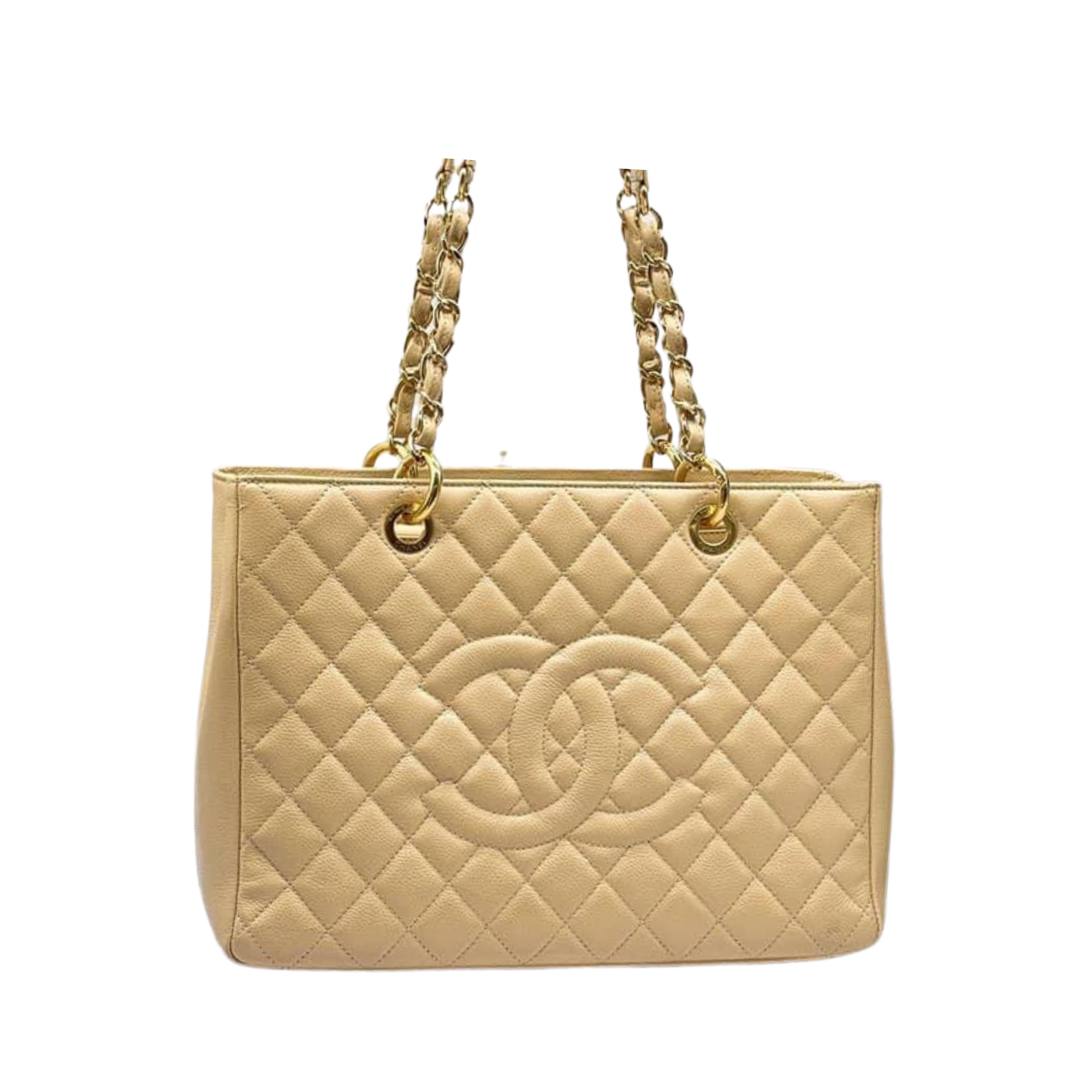 Chanel Grand Shopping Tote Bag Gold 33Cm/13in