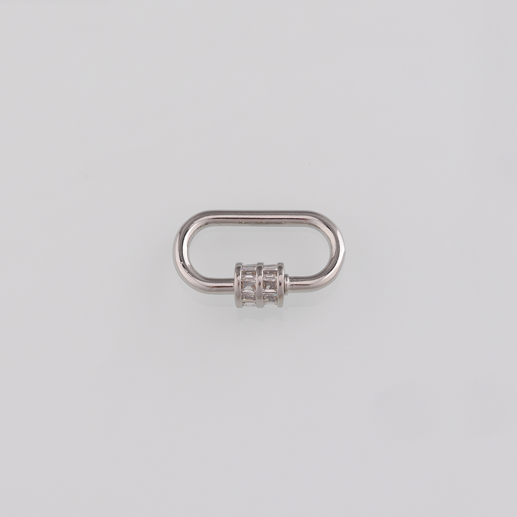 18K Gold Filled Oval Carabiner Clips,Dainty Oval Screw Clasp Lock for DIY Jewelry Finding Necklace Bracelet