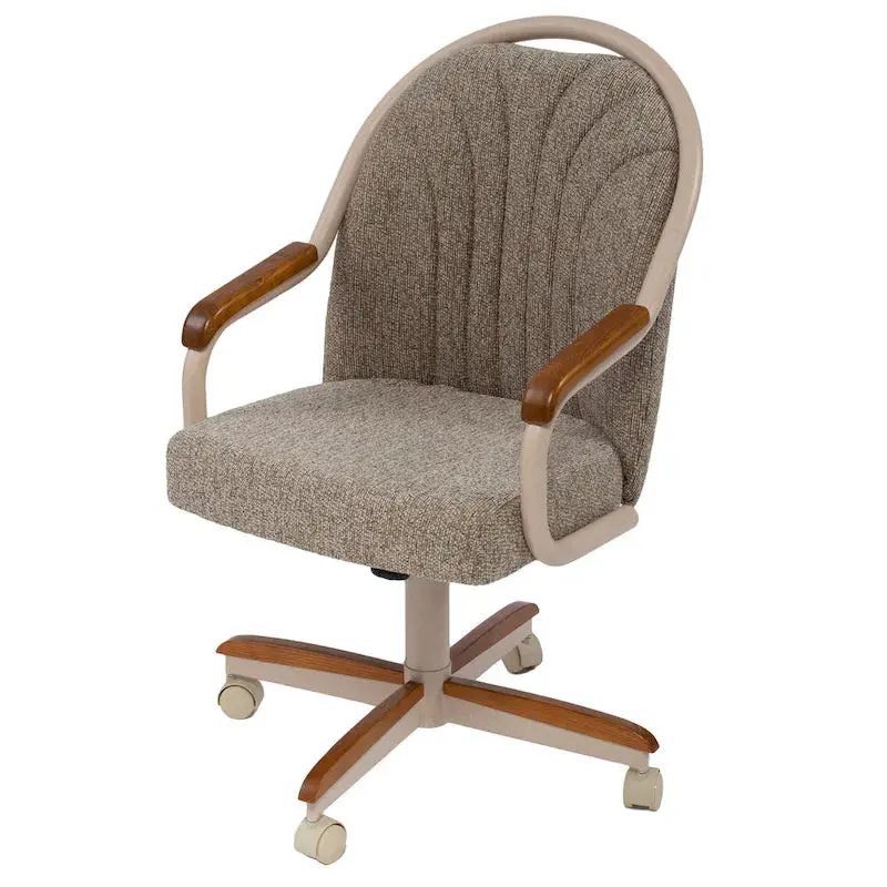 Swivel-and-Tilt Dining Chair – Casual Cushioned Seat with Smooth Rolling Casters