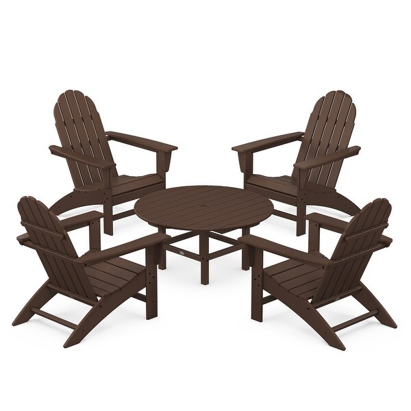 POLYWOOD Vineyard 5Piece Adirondack Chair Conversation Set
