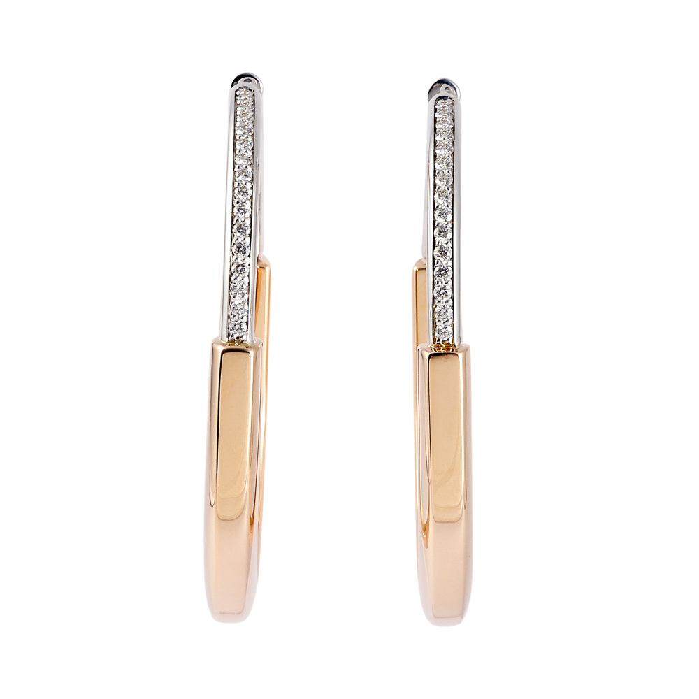 Tiffany & Co. Lock Xl Earrings 18K White Gold & 18K Rose Gold Diamond 70855201