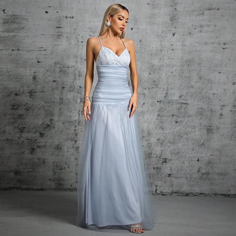 Elegant Backless Maxi Dress | Formal Evening GownClistos