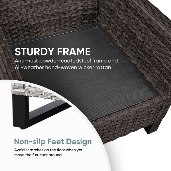 Patio Furniture Set with Propane Gas Fire Pit Table
