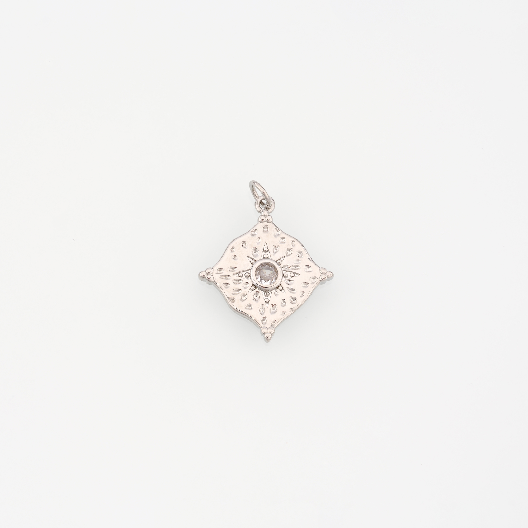 18K Gold Filled North Star Pendant,CZ Micro Pave Celestial Charm Earrings Necklace for DIY Jewelry Making Supply
