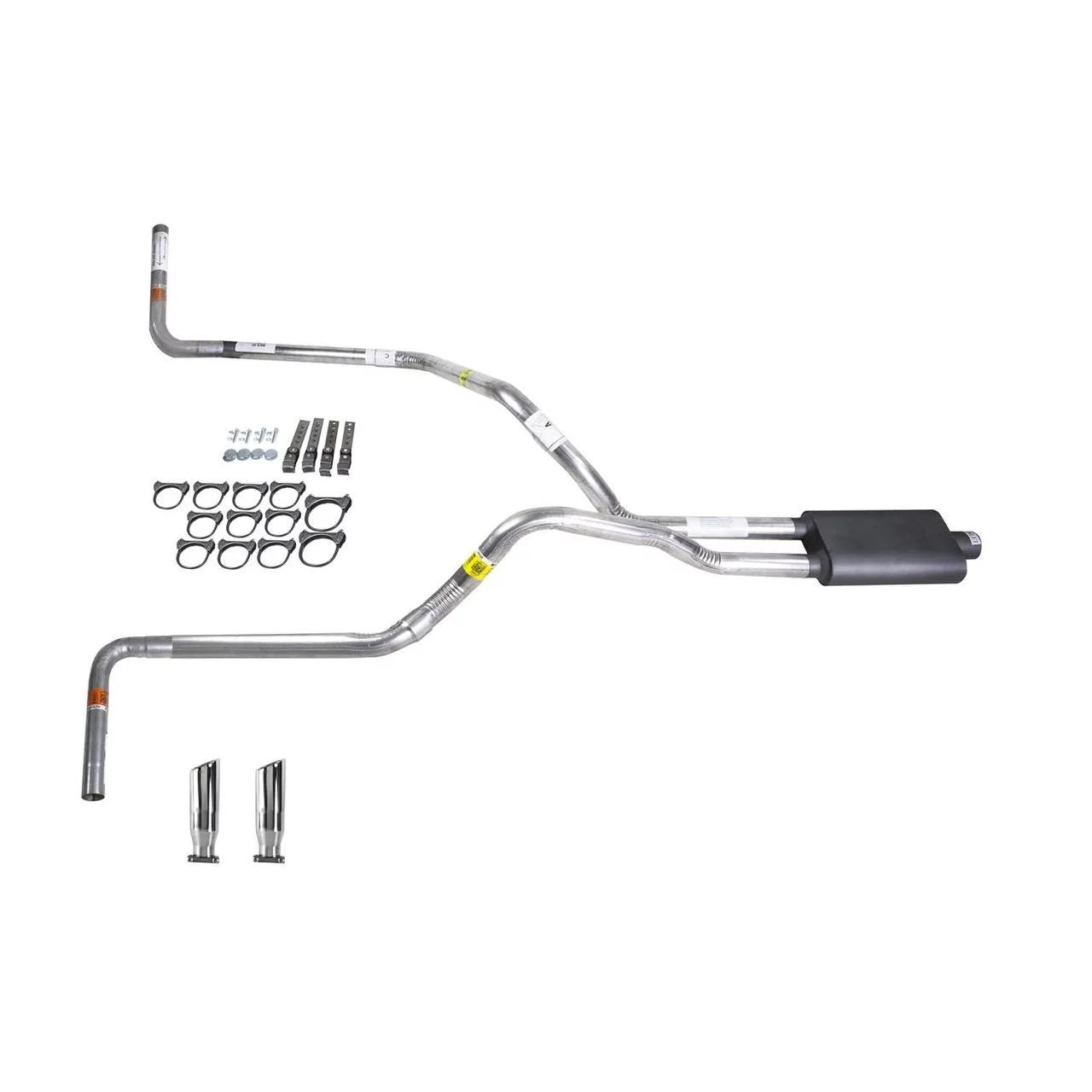 Silverado 88-95 dual exhaust 2.5 pipe Flowsound Muffler RC Tip Side Exit