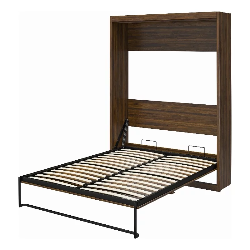 Bowery Hill Transitional Engineered Wood Brown Full Murphy Wall Bed
