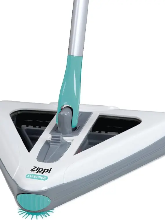 Zippi Sweeper Max – Cordless Triangular Floor Sweeper with 1000 mAh Battery, Corner-Cleaning Design (2025)