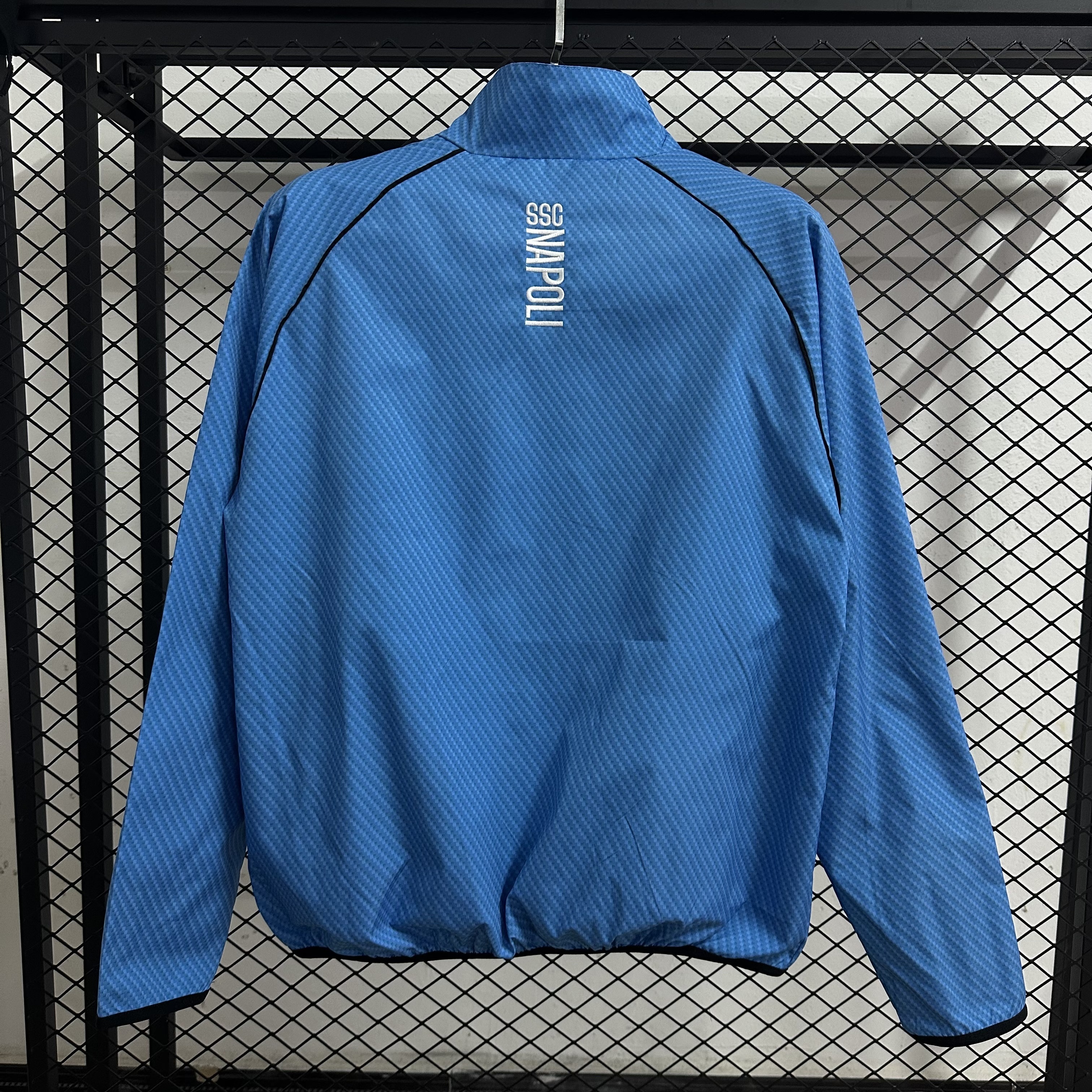 25-26 Naples transfer printed blue waterproof windbreaker