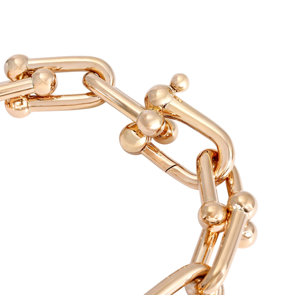 Tiffany & Co. Hardware Link Add 1 Frame Bracelet 18K Rose Gold 60153064