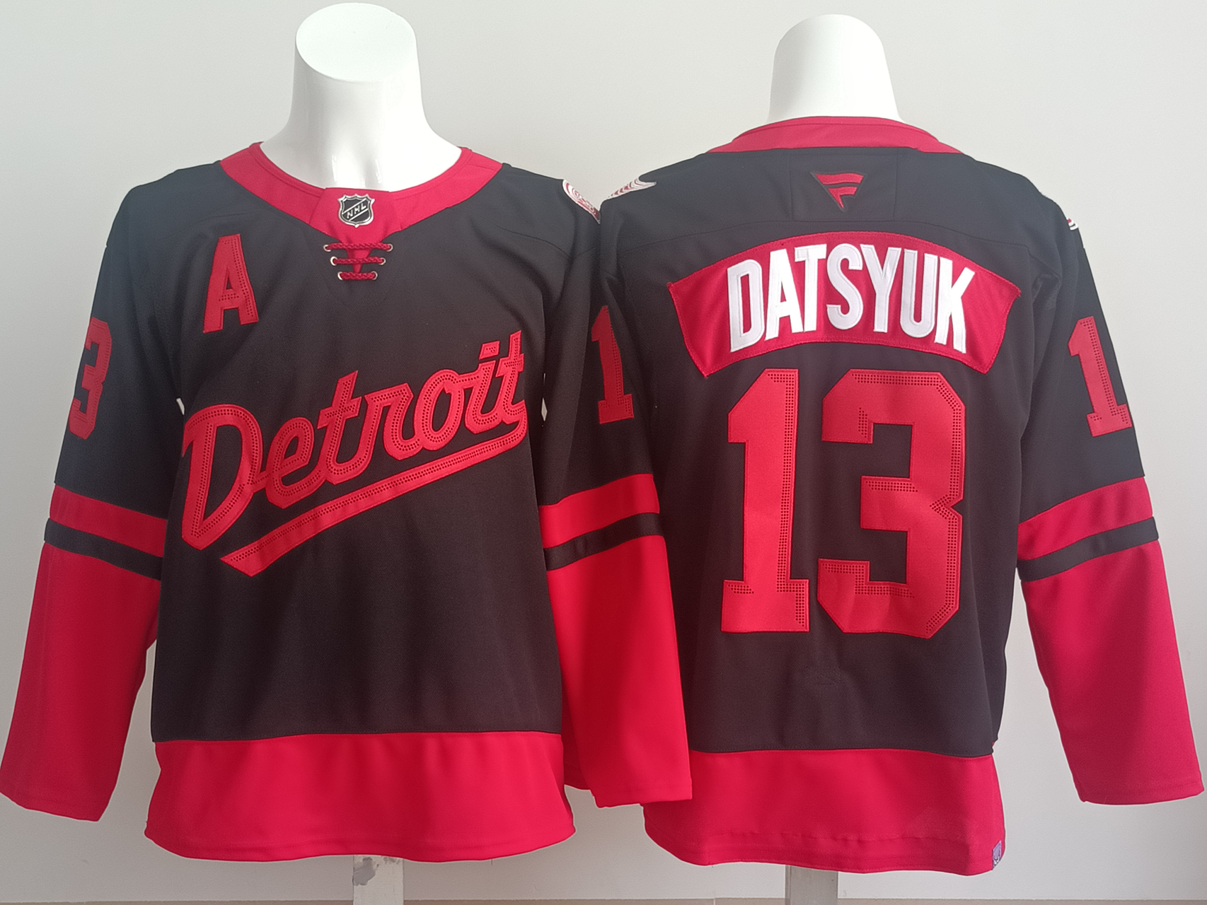 Men's Detroit Red Wings Pavel Datsyuk #13 Fanatics Black Player Jersey