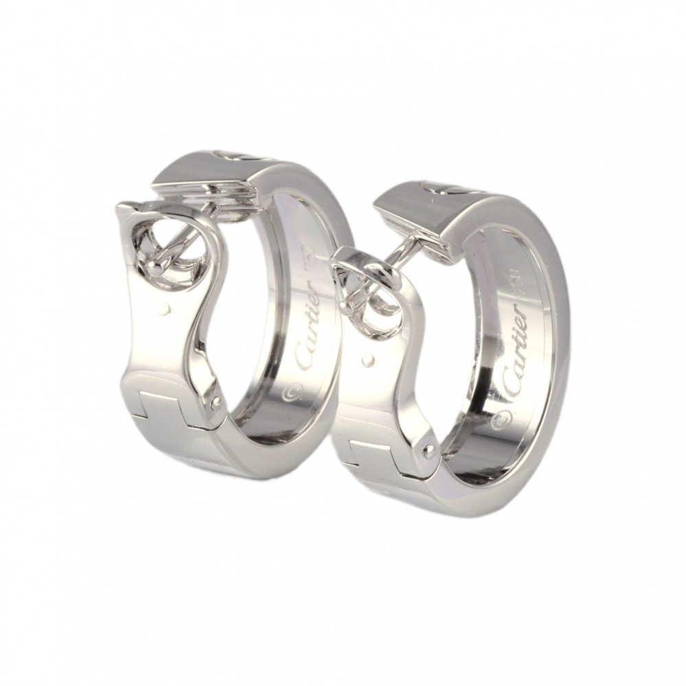 Cartier Love Earrings 18K White Gold