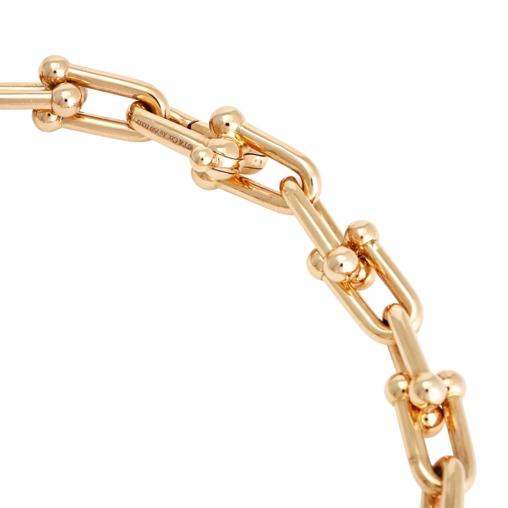Tiffany & Co. Hardware Graduated Link Necklace 18K Rose Gold 63008958