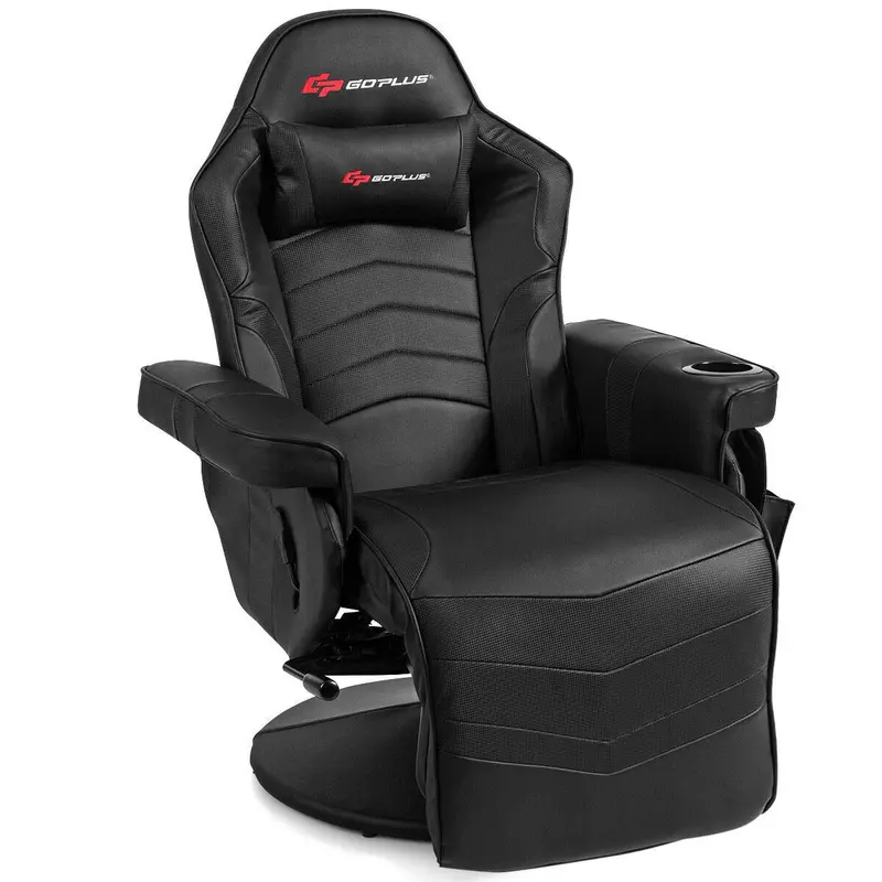 Racing-Style Massage Gaming Chair – Ergonomic Reclining Gaming Recliner with Vibration