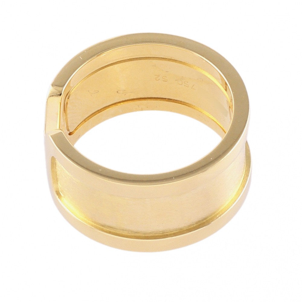 Cartier 2C Wide Ring 18K Yellow Gold