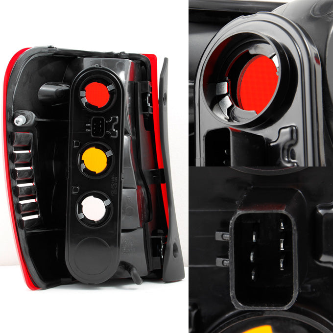 Fit 99-04 Jeep Grand Cherokee Red Amber Tail Lights L + R Replacement