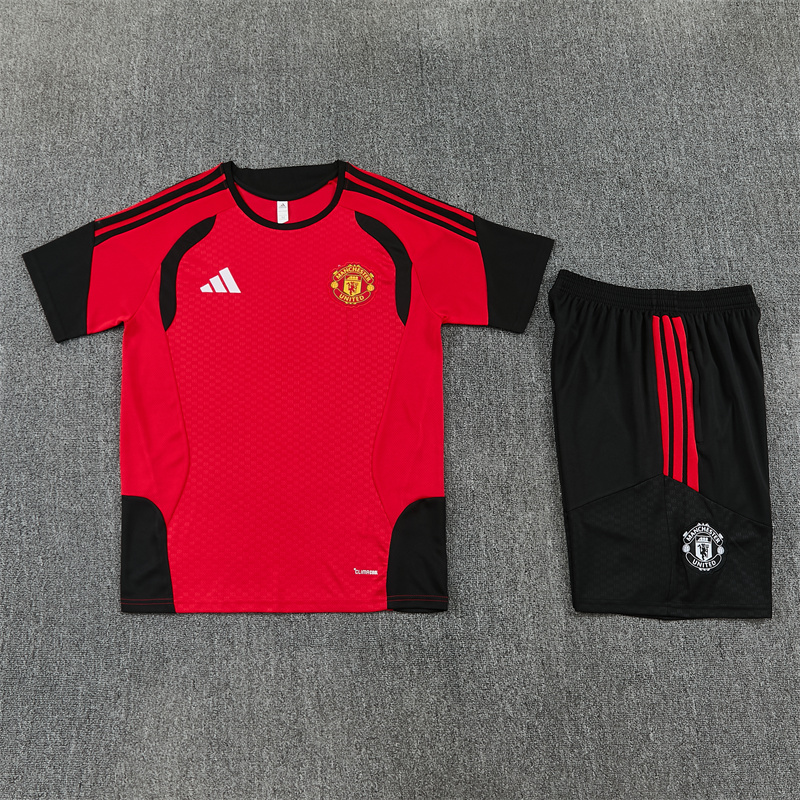 Man Utd 26/27 Short Sleeves Training Suit-Red 3