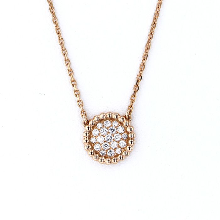 Van Cleef & Arpels Perlet Diamond Necklace 18K Rose Gold