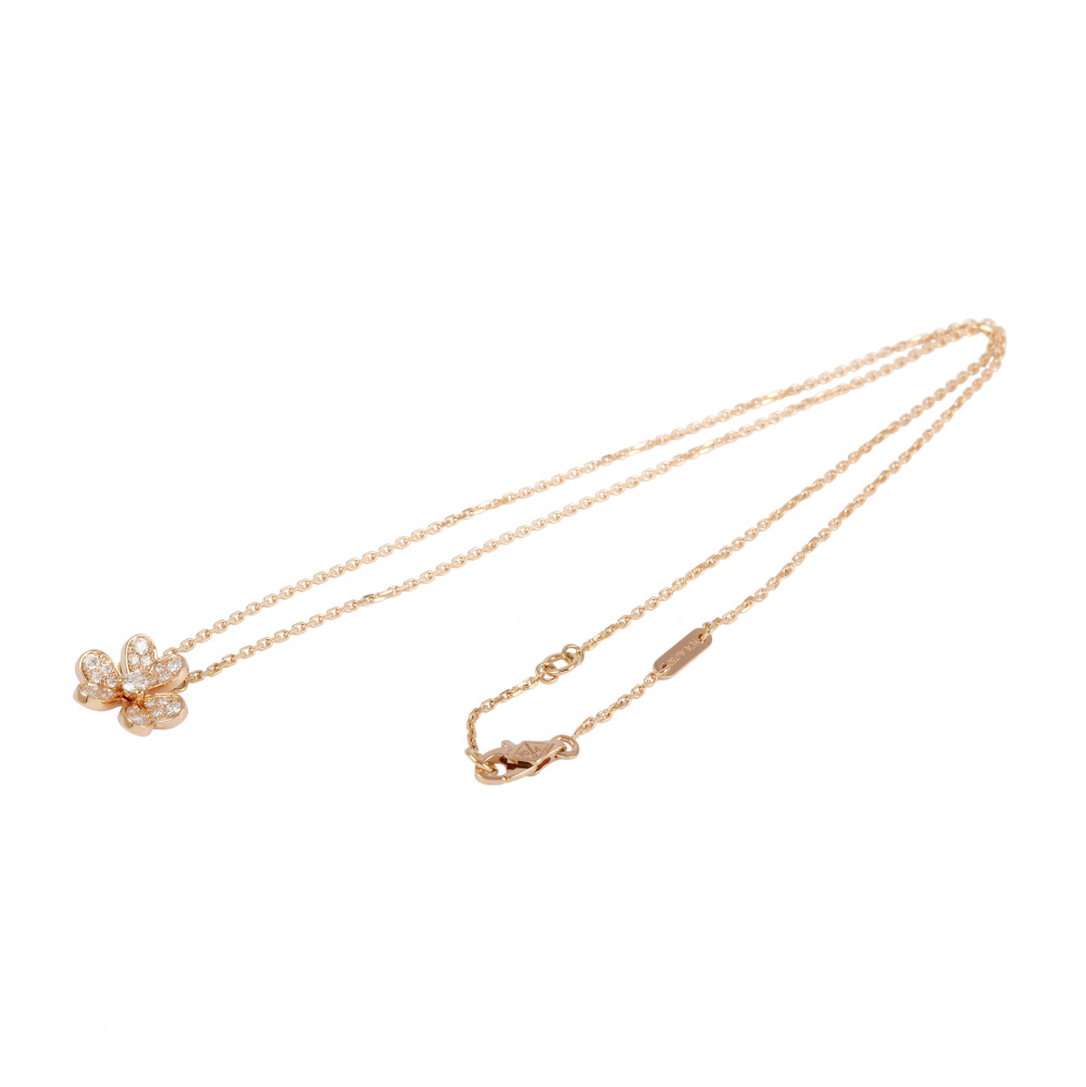 Van Cleef & Arpels Frivole Necklace 18K Rose Gold Diamond VCARP7RI00