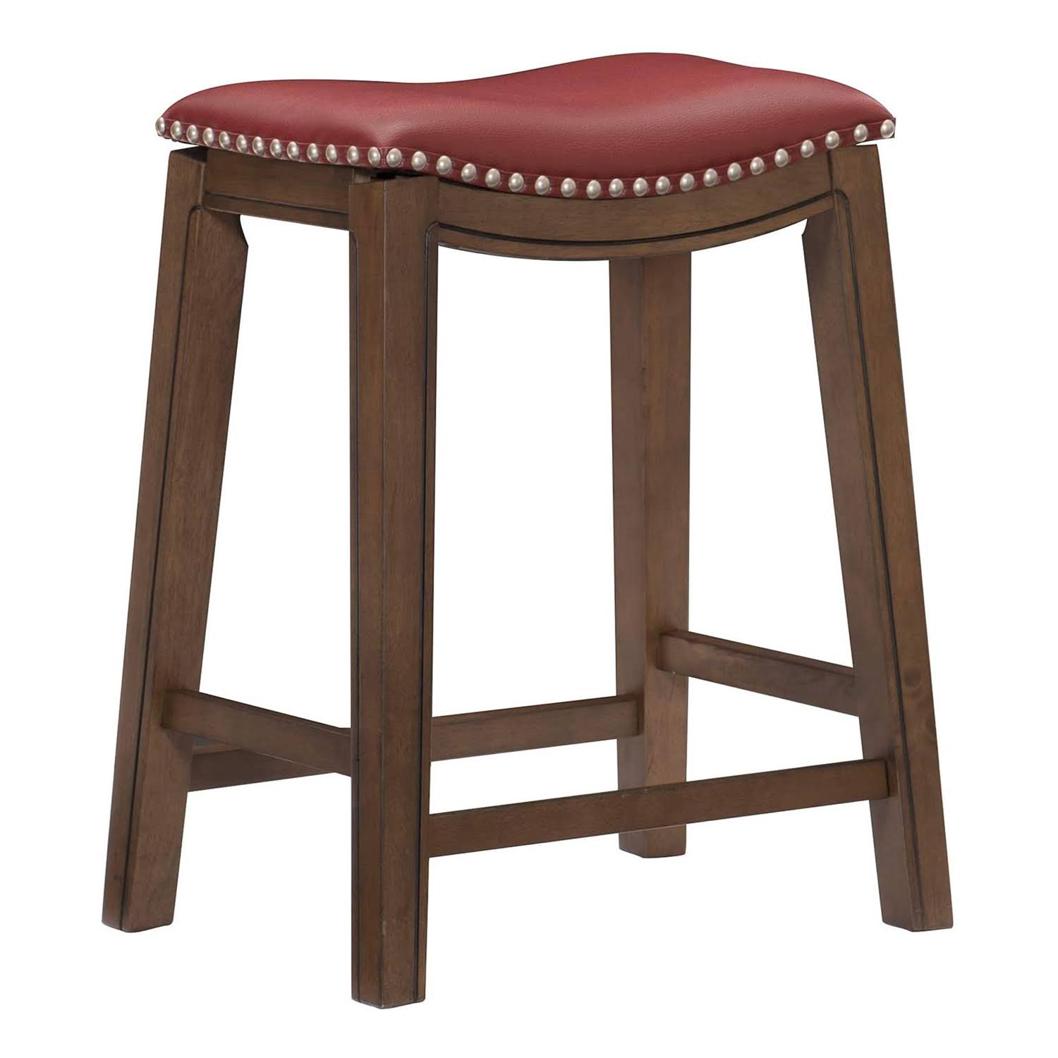 Homelegance 24x22 Counter Height Wooden Saddle Seat Barstool, Gray Red (2 Pack) at Spreetail (VMinnovations | VM Express)