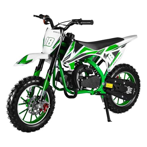 Mini Dirt Bike for Teens Adults, 50CC Gas Powered Dirt Bike 2 Stroke, Off Road Mini Bikes for Kids Age 8+, Trail Bike Up to 25 Mph, Weight Support Up to 330 LBS, Gas Motorcycle Mountain Off-Road Bike