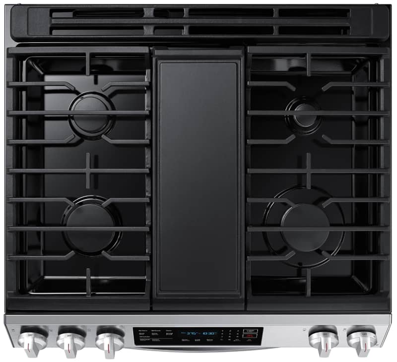 Samsung ADA 6 Cu. Ft. Fingerprint Resistant Stainless Steel Slide-In Gas Range With Convection and Wi-Fi