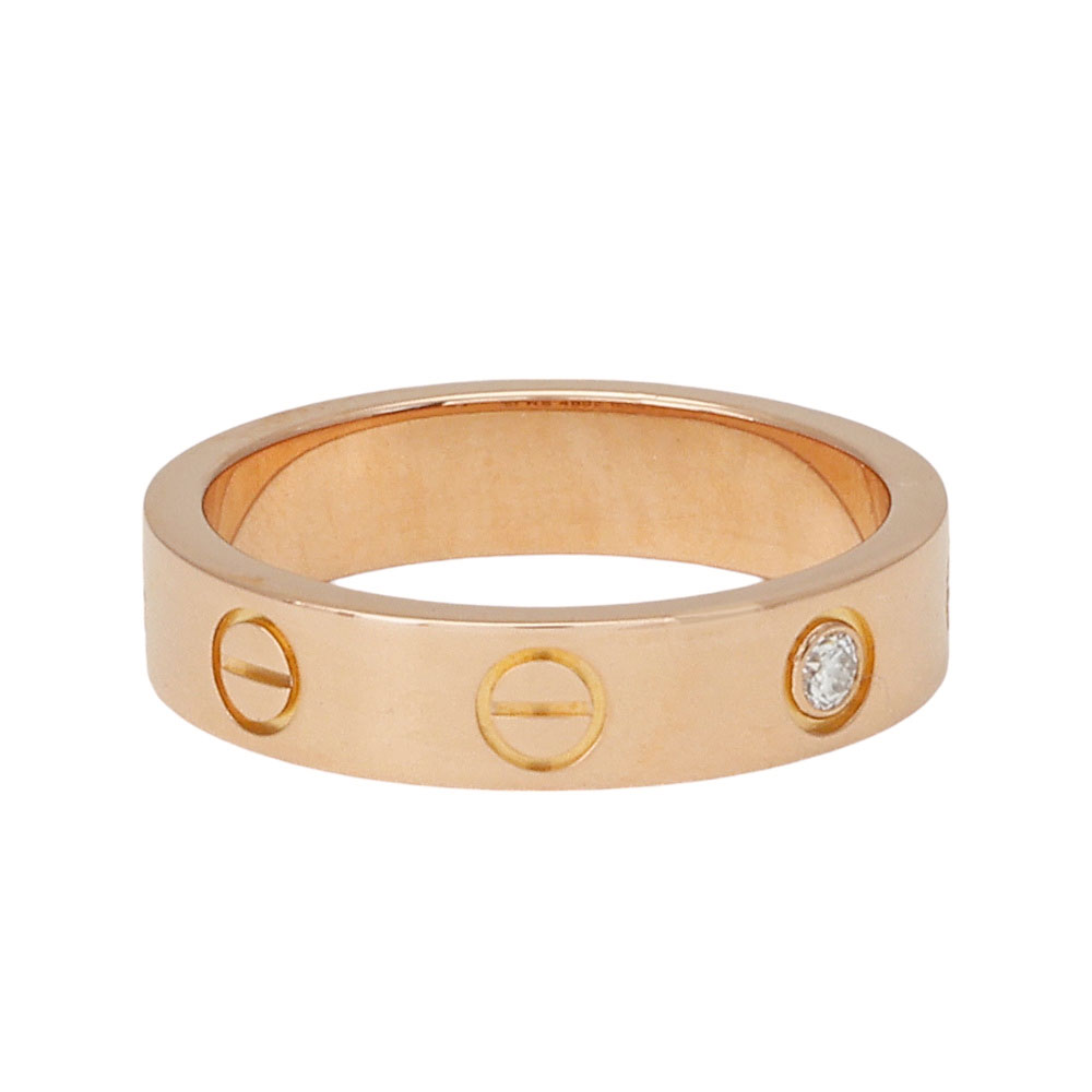 Cartier Love 1 Diamond Ring 18K Rose Gold B4050700