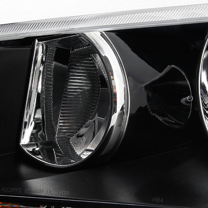 Fits 08-14 Dodge Avenger Black Replacement Headlights Headlamps Left + Right