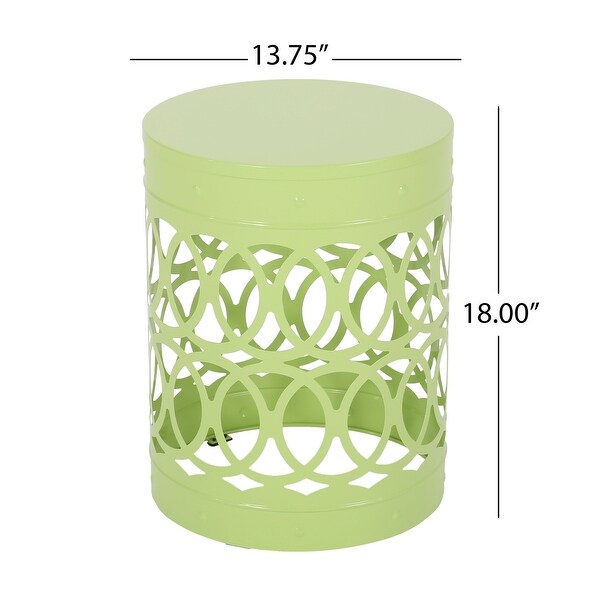 Metal end Table Large ,Green