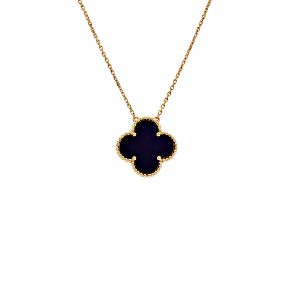 Van Cleef & Arpels Magic Alhambra Paris Flagship Store 100th Anniversary Model Necklace 18K Yellow Gold