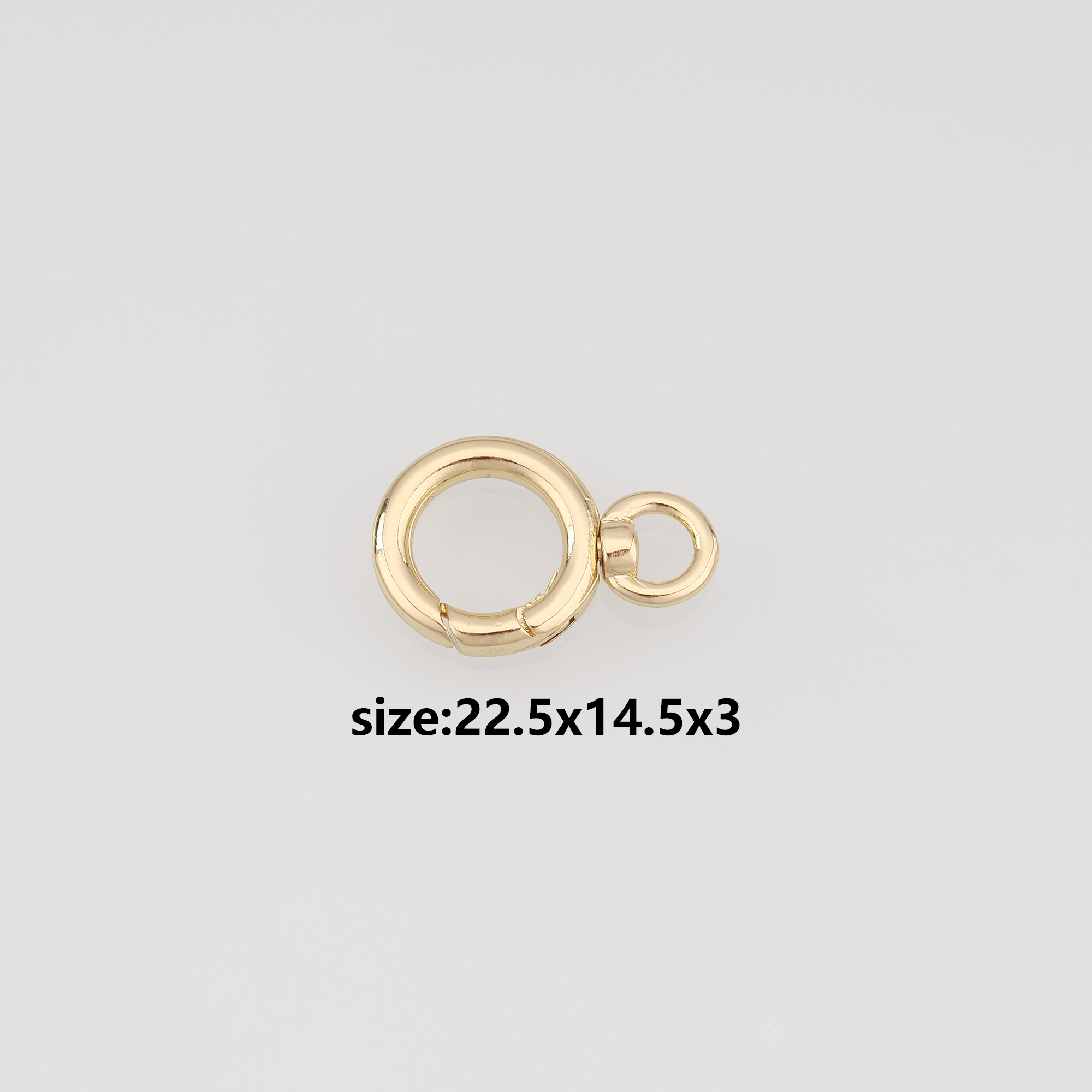 18K Gold Filled Round Clasp,Push Snap Clasp,Spring Buckle Bracelet Necklace for DIY Jewelry Finding Necklace Bracelet