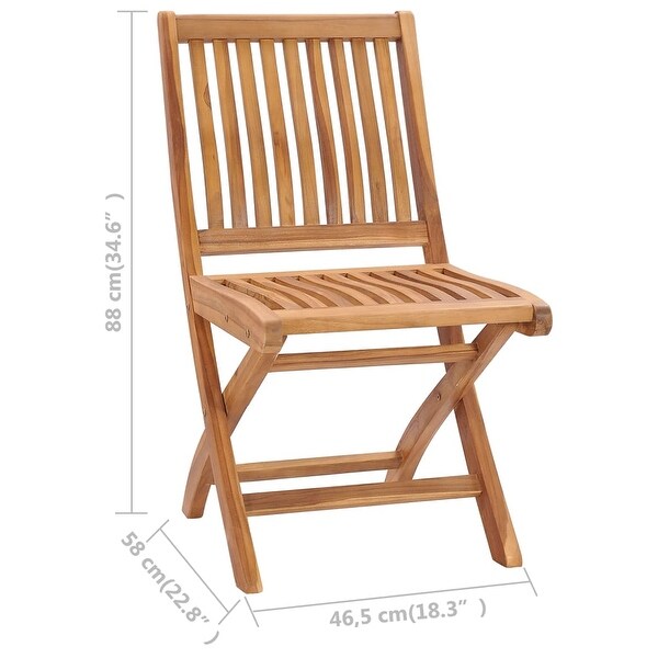 vidaXL Patio Chairs 2 pcs with Cream Cushions Solid Teak Wood