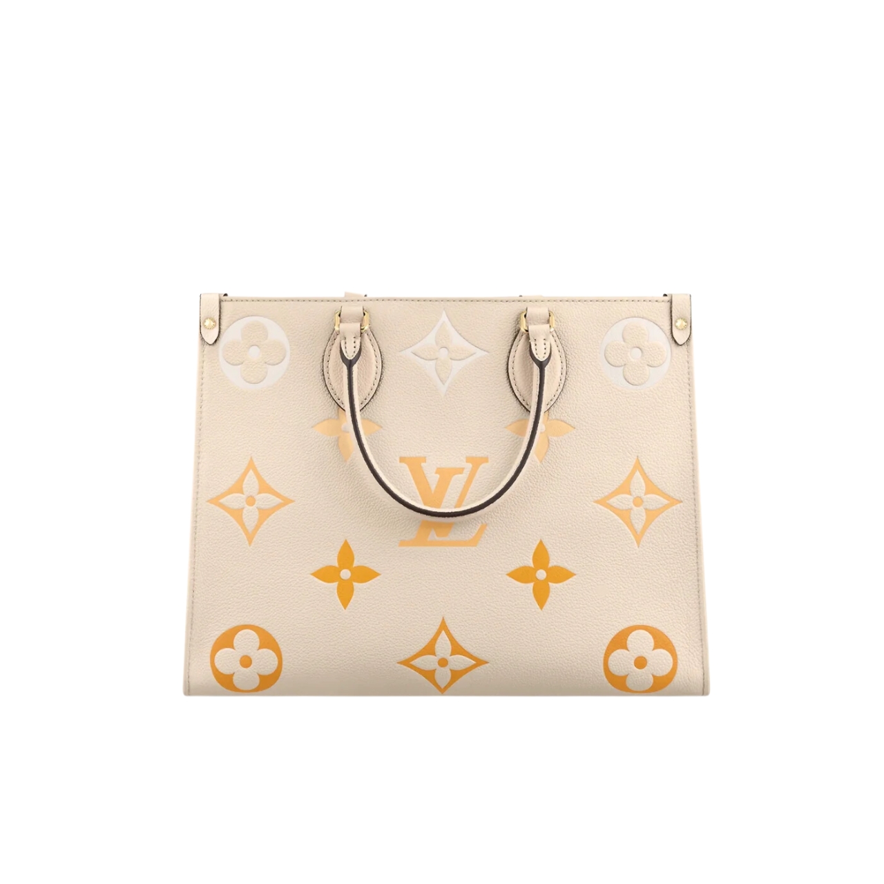 Louis Vuitton On The Go Mm Monogram Empreinte Leather White 34Cm M45717