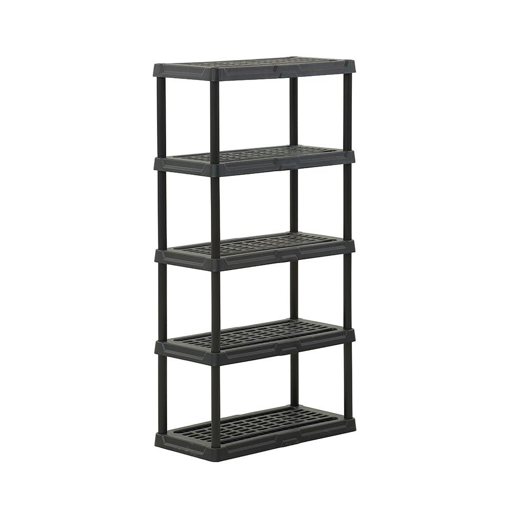 HART 5-Tier 18 x 36 x70.2 Ventilated Plastic Wall Shelf Unit, 750lb Capacity