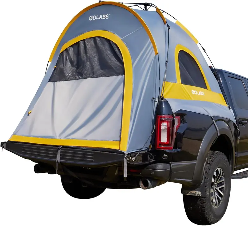 Pre-Assembled Truck Bed Tent for 5.5–6.5 ft Beds – PU2000mm Waterproof, 2-Person w/ Rainfly