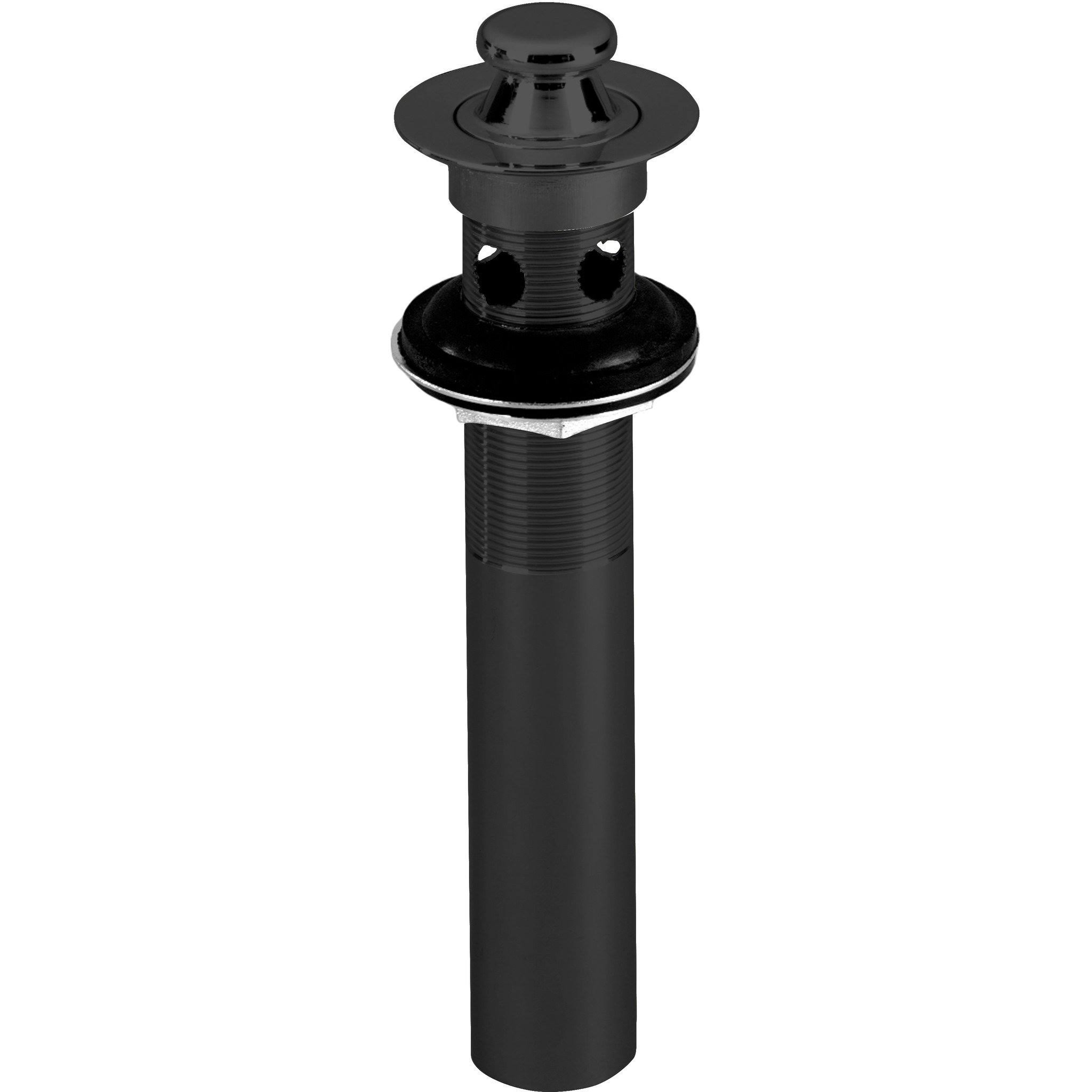 Westbrass D410-2-07 Lift u0026 Turn Lavatory Drain with Overflow Holes - Exposed Satin Nickel