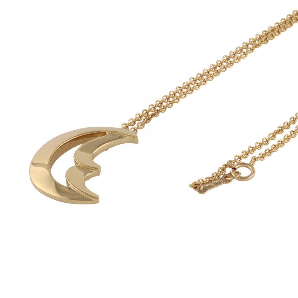 Tiffany & Co. Paloma Picasso Crescent Moon Necklace 18K Yellow Gold