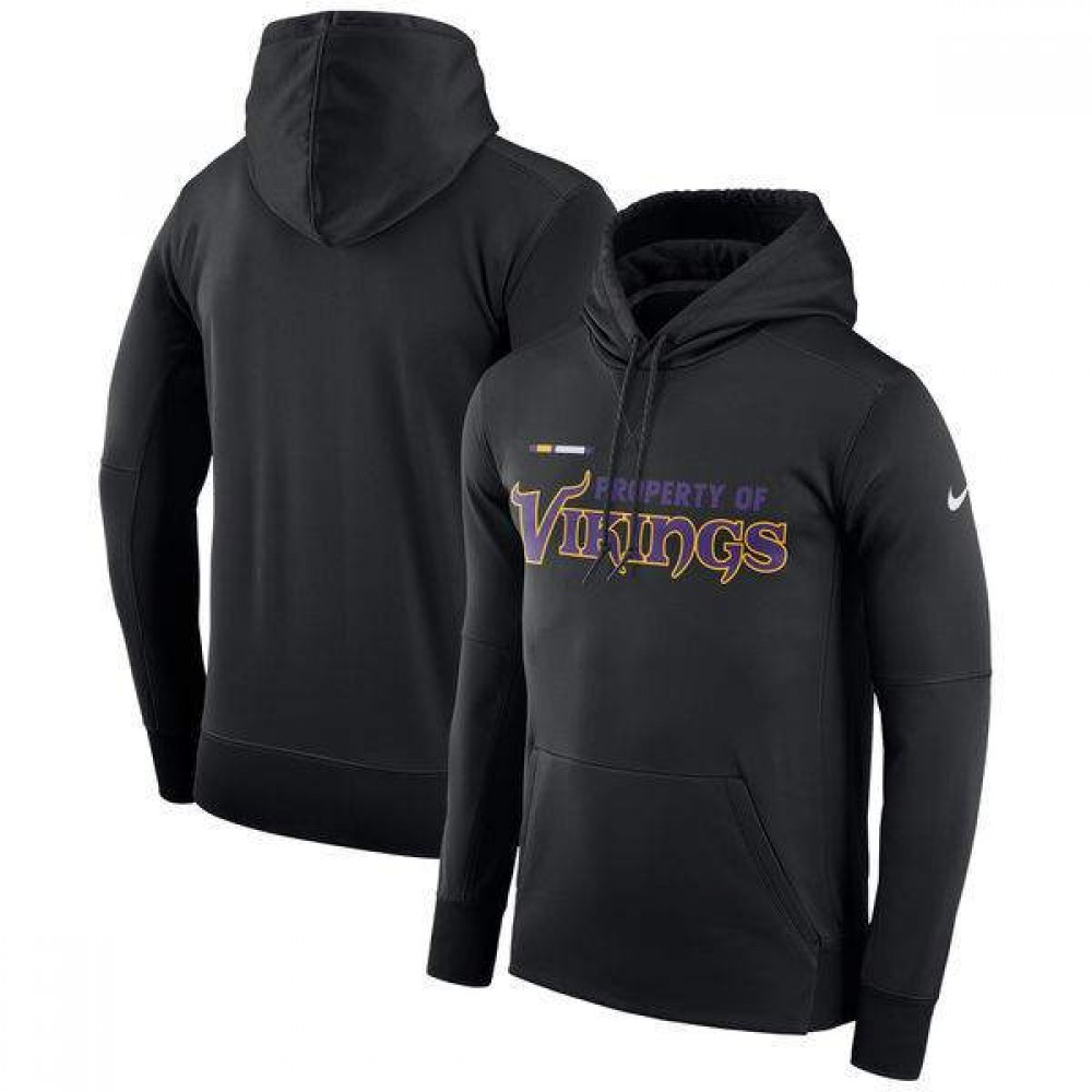 Men's Minnesota Vikings Black Club Therma NFL Pullover Hoodie