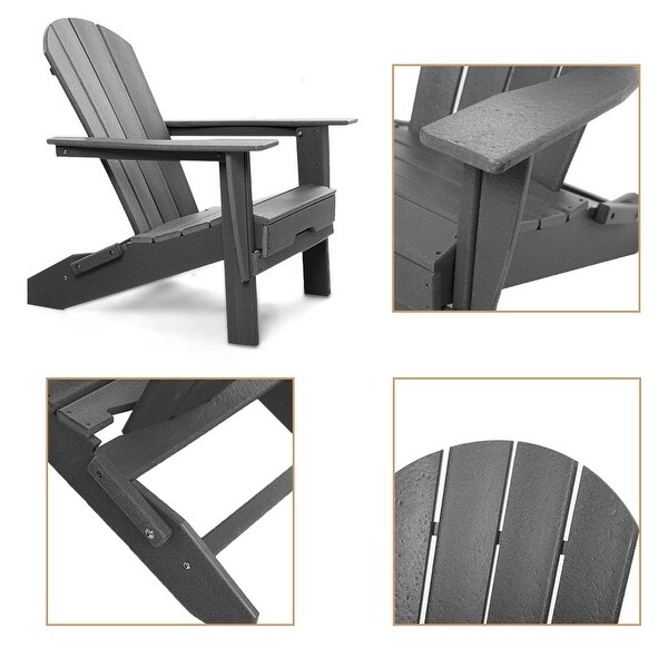 All Weather Folding Adirondack Chair,HDPE Recyclable Plastic