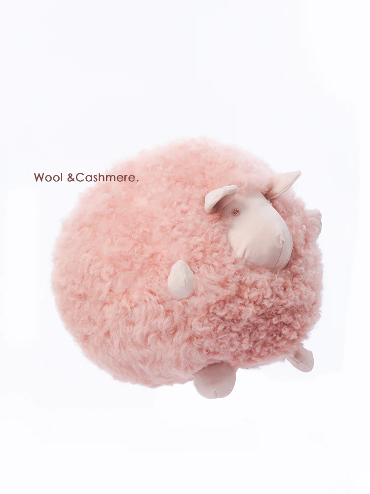 BD065-1 - Limited Edition Pink Sheep Ball! Loewe Shaun the Sheep Pillow: Versatile Wool Pillow